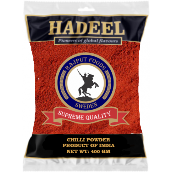 HADEEL CHILLI POWDER Extra Hot 10X400 GM