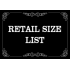 RETAIL SIZE LIST