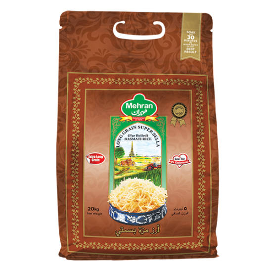 MEHRAN BASMATI RICE SELLA 1121 20 KG