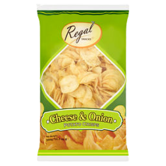 REGAL POTATO CHIPS CHEESE AND ONIONS 8X300 GM